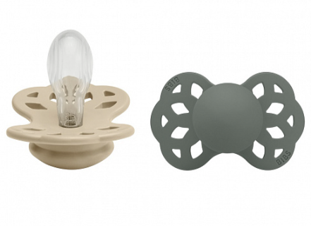 Фотография товара Набор пустышек силиконовых BIBS Infinity Anatomical, 2 шт. - Vanilla/Pine, 6+ мес.