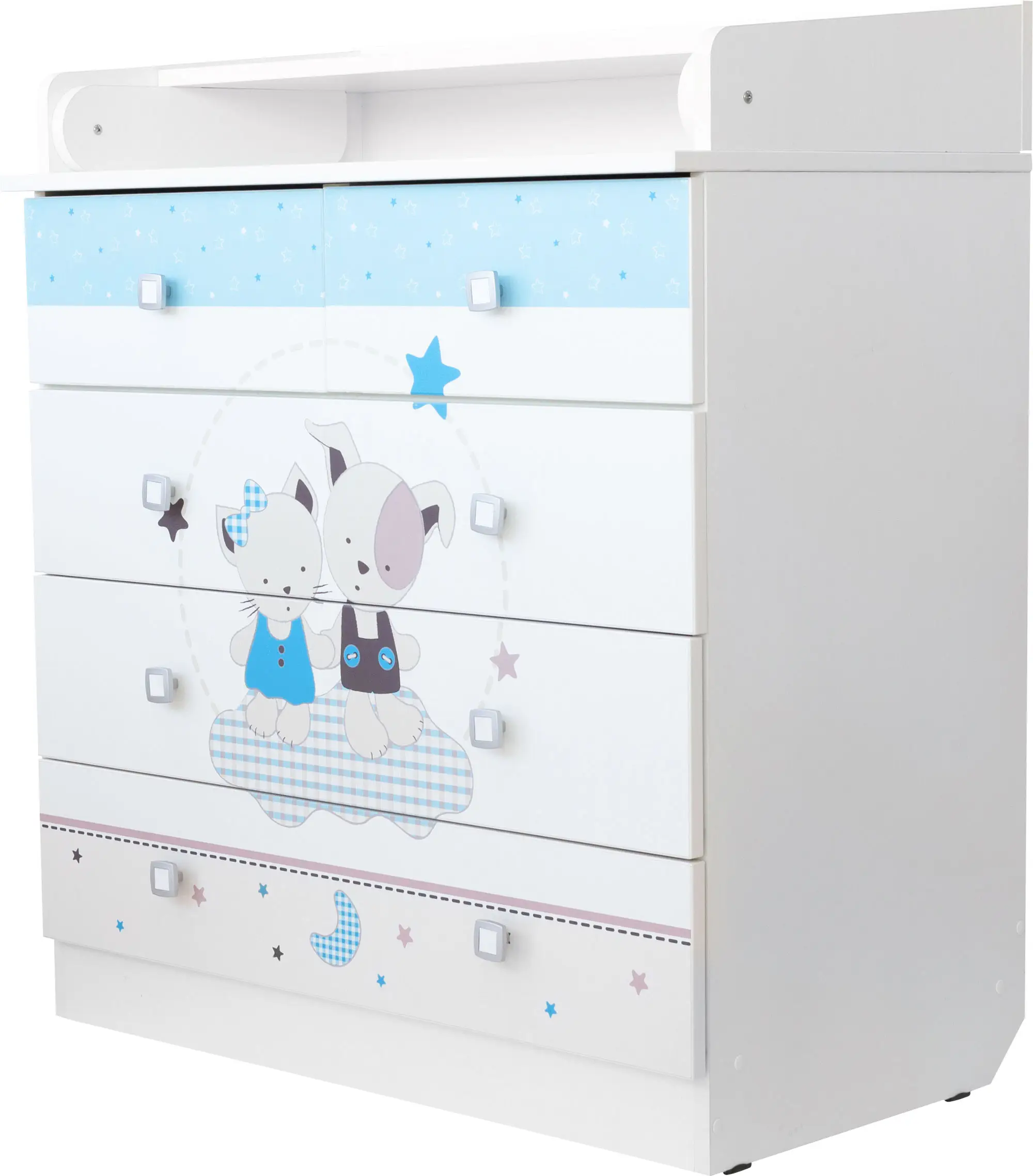 Комод Polini kids Simple 1780 Лучшие друзья белый
