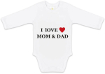Боди с длинным рукавом Luxury Baby I Love Mom and Dad белый 68 Боди с длинным рукавом Luxury Baby I Love Mom and Dad белый 68