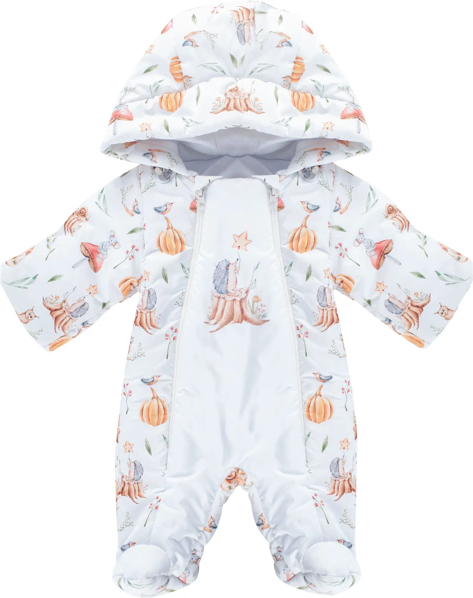 Комбинезон утеплённый Ёжик с шариком Luxury Baby, размер 74, разноцветный