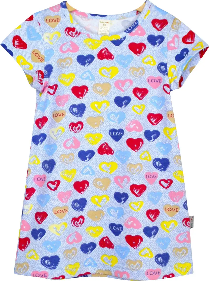 Платье Baby boom сердечки на джинсе 104