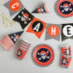 Фотография товара Набор бумажной посуды Страна Карнавалия С днем рождения, пиратский