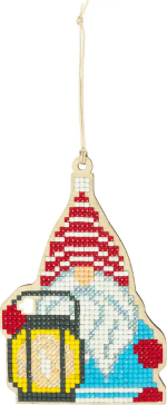 Фотография товара Кристальная мозаика Фрея подвеска Гномик с фонариком, 13x8 см