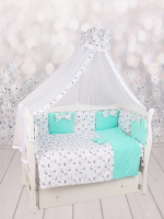 Комплект в кроватку 18 предметов AmaroBaby Exclusive Original Collection Собачки