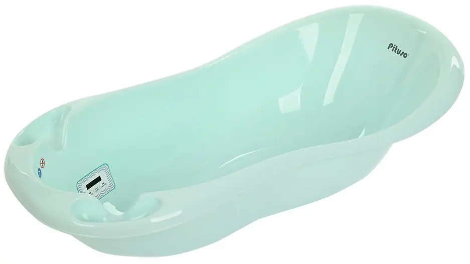 Ванночка для купания Pituso Ronda слив, термометр, мятный 101 см