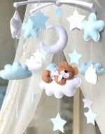 Фотография товара Felt Dreams Мобиль на кроватку "Сонный мишка", голубой