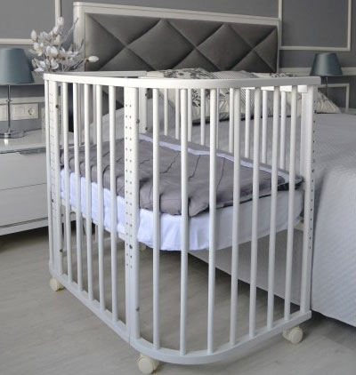 Фотография товара LLN Кроватка детская "Leeloo" NEW  цвет белый