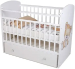 Фотография товара Кроватка детская Фея 750, Медвежонок, белая