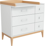 Фотография товара Комод Incanto ARCO со съемным пеленальным столиком, ЛДСП, белый/бук