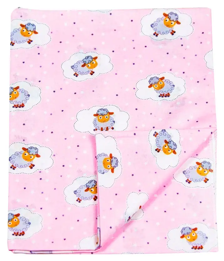Пеленка ситцевая Amarobaby Emotion Овечки розовый