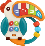 Игрушка развивающая пианино Попугай, 14.5х3.2х14.5 см, Huanger