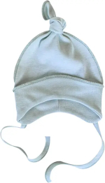 Фотография товара Шапочка Little Star Узелок с завязками ментоловый светлый 42 см