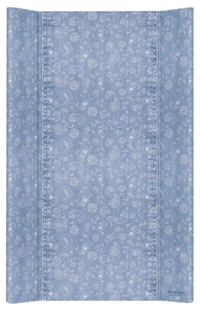 Матрац пеленальный Ceba Baby 80 см без изголовья на кровать 125х65 см Denim Style Boho blue