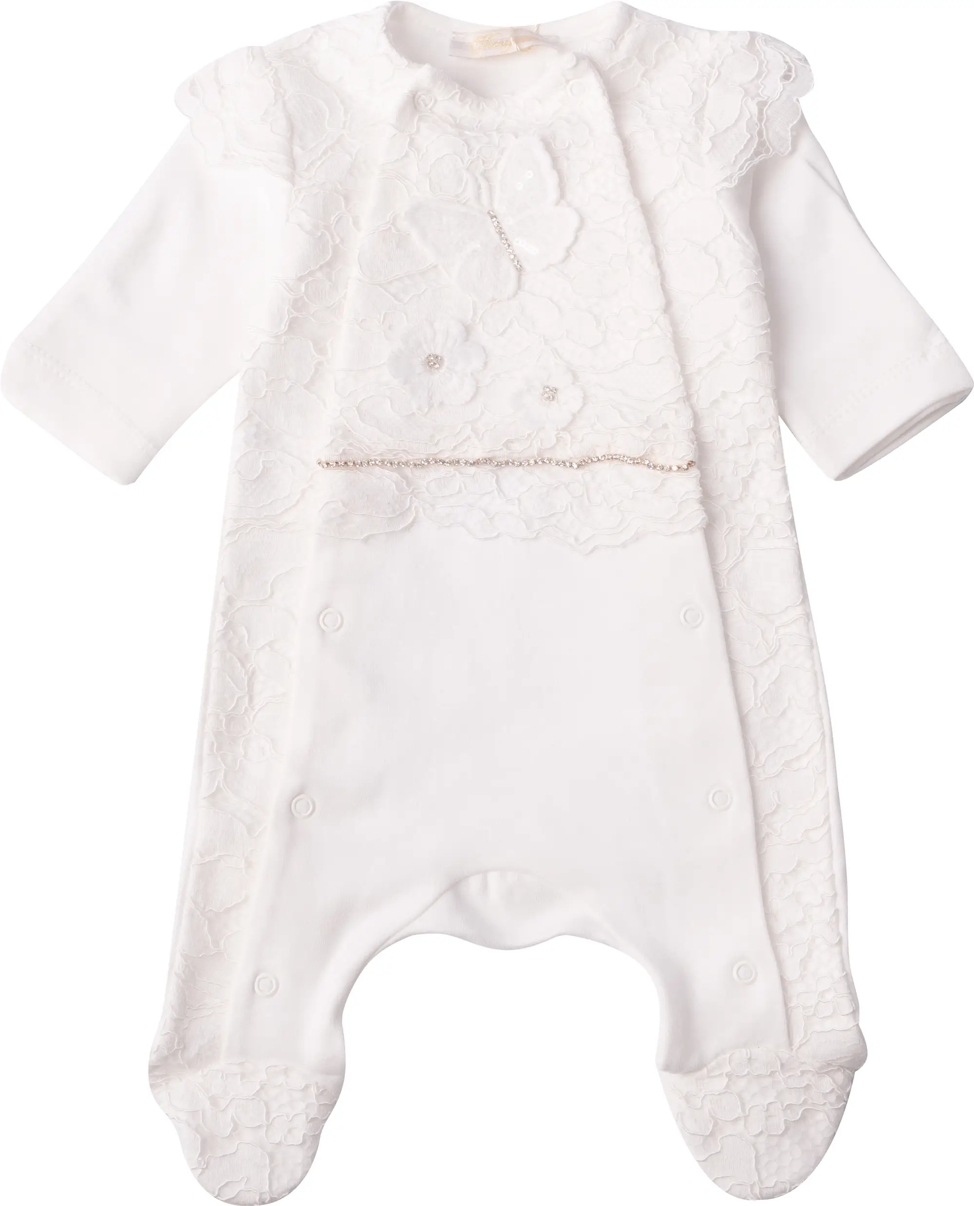 Комплект нарядный комбинезон и чепчик Choupette Церемония экрю 62