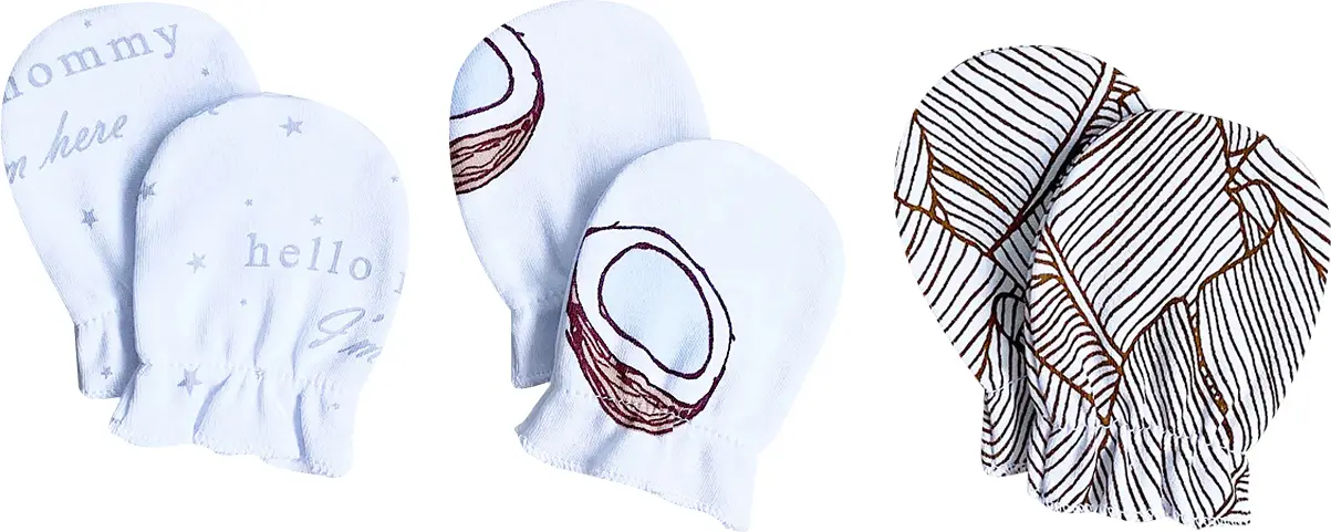 Рукавички-антицарапки Mjolk Кокосы/Palm tree/Hello mommy