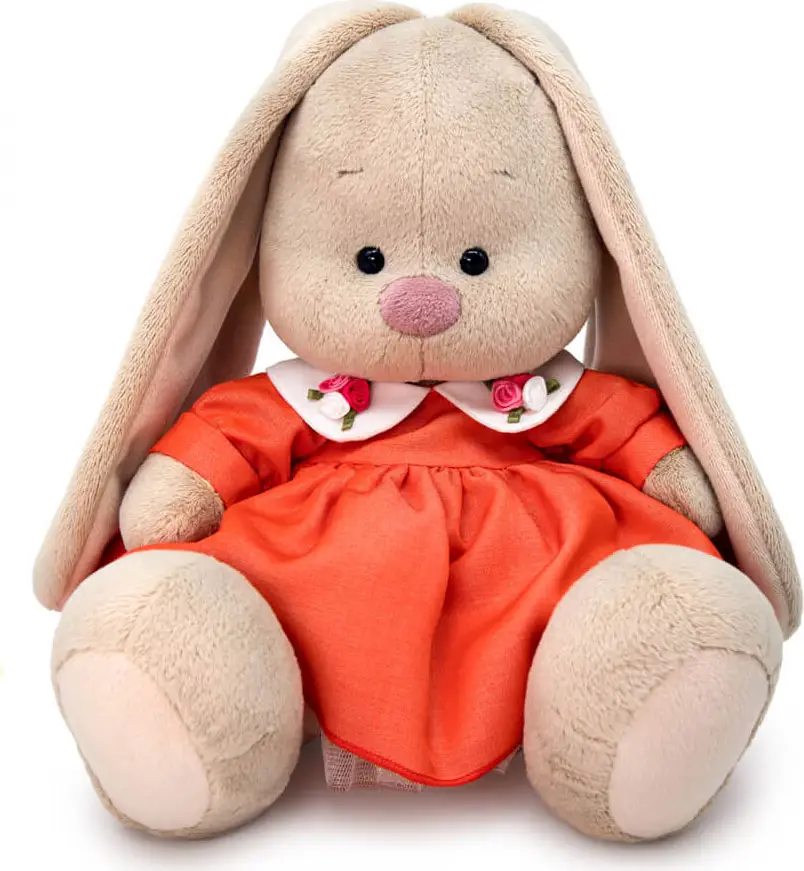 Игрушка мягконабивная  Зайка Ми в коралловом платье Budi Basa, 18 см
