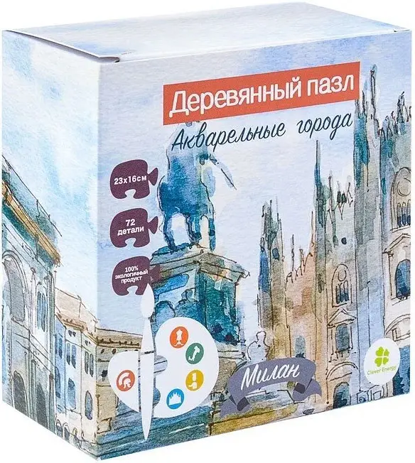 Деревянный пазл Милан от Clever Energy, 5228