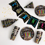 Фотография товара Набор бумажной посуды Страна Карнавалия С днем рождения, мелом