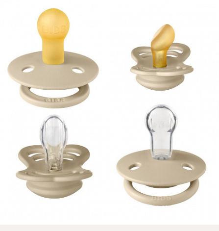 Фотография товара Набор пустышек BIBS Try-it, 4 шт. - Vanilla, 0+ мес.