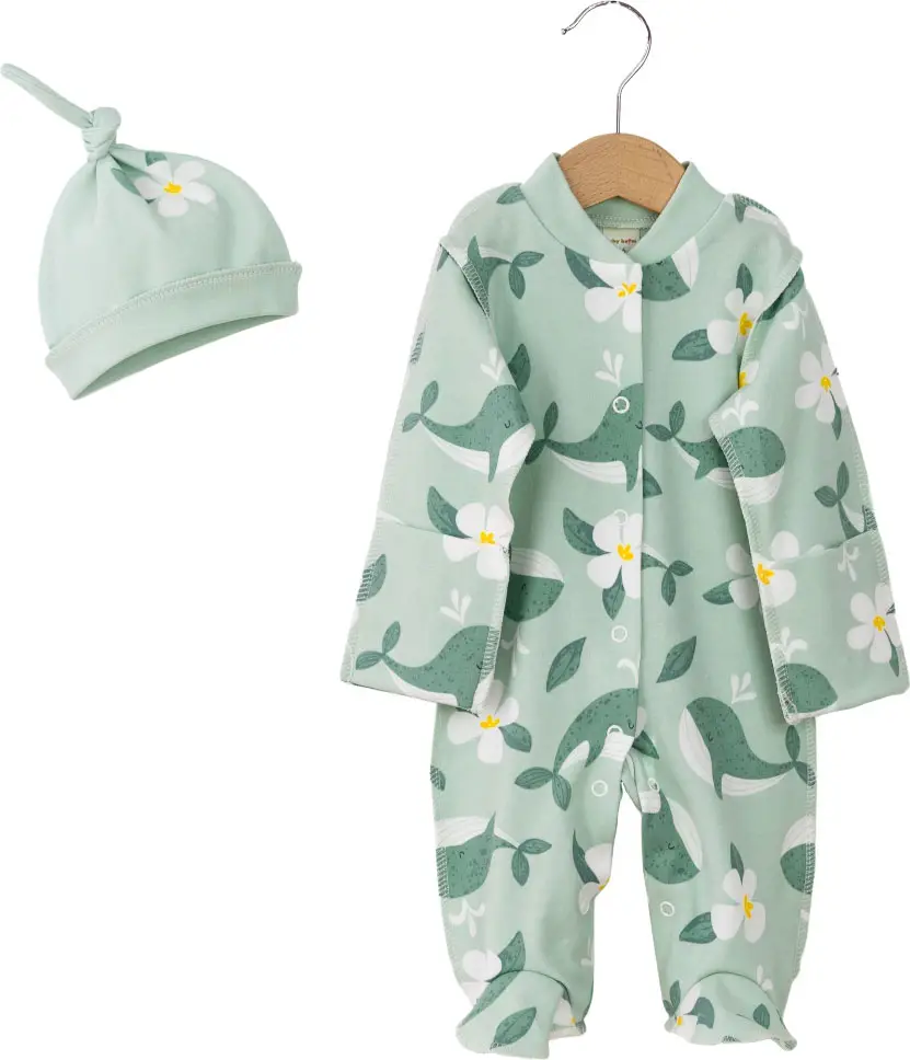 Комплект Baby boom для новорожденных киты и цветы-цветы 62