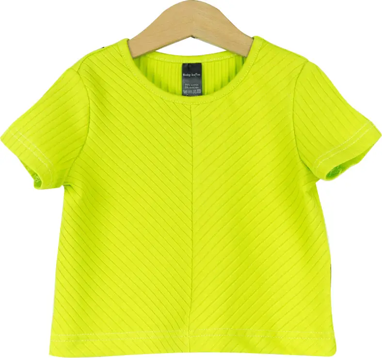 Футболка с декоративным передом, широкая лапша, лайм, р. 92