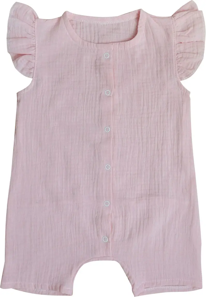 Песочник муслиновый с крылышками, персиковый, размер 74, М-015