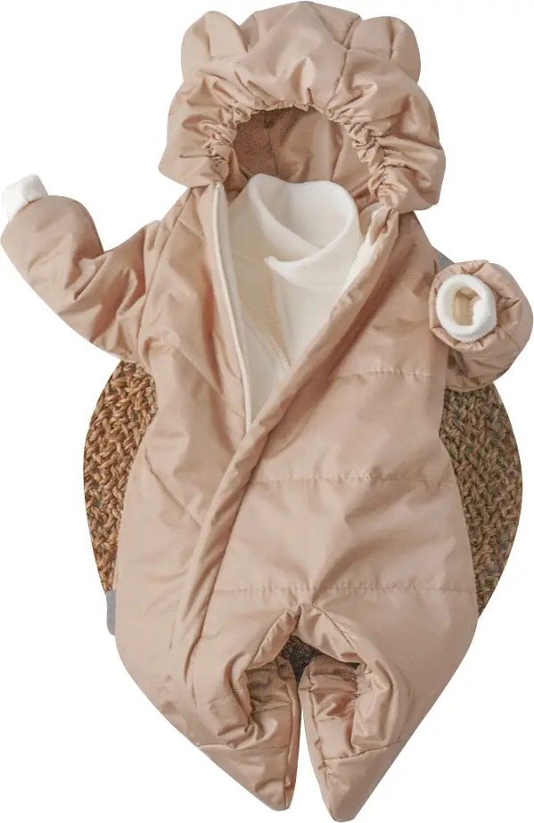 Комбинезон Топтыжка KiDi kids, р. 18, рост 56-62 см, демисезонный, бежевый