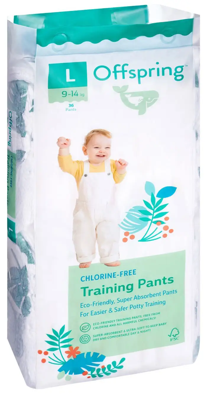 Подгузники-трусики Offspring Листочки L 9-14 кг 36 штук