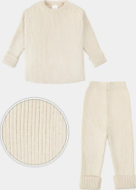 Фотография товара Костюм вязаный лапша детский Amarobaby NOODLES, цвет молочный, р.80