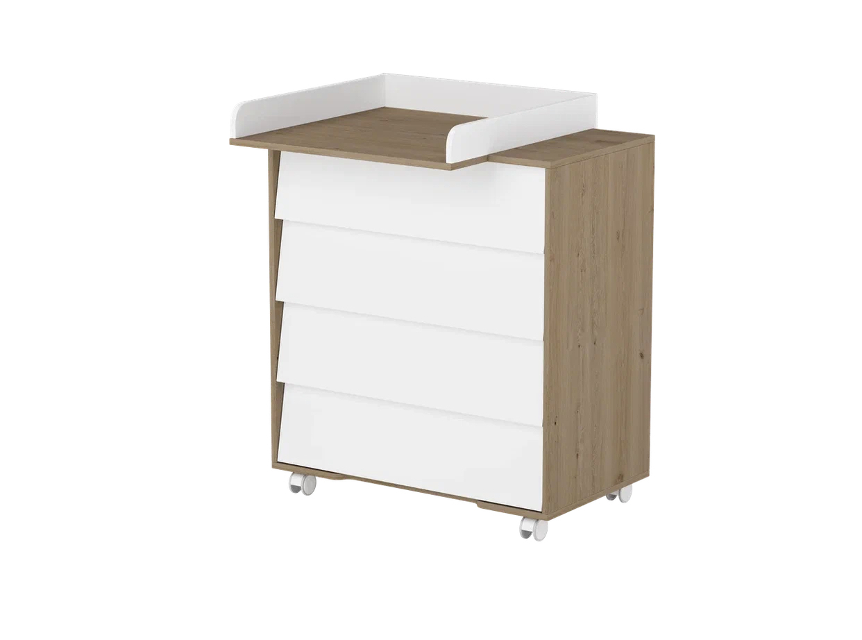 Комод CAMBRIDGE 800/4 цвет дуб/белый