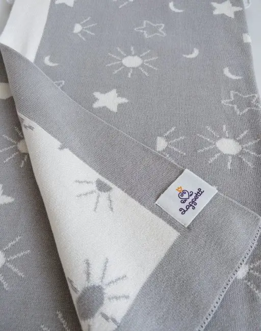 Плед Небесный Lappetti, вязаный, серый, арт. 2026/5