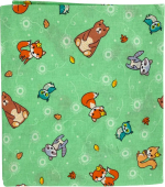 Фотография товара Пелёнка ситец Осьминожка Премиум Лесные зверята 120х95 см в ассортименте