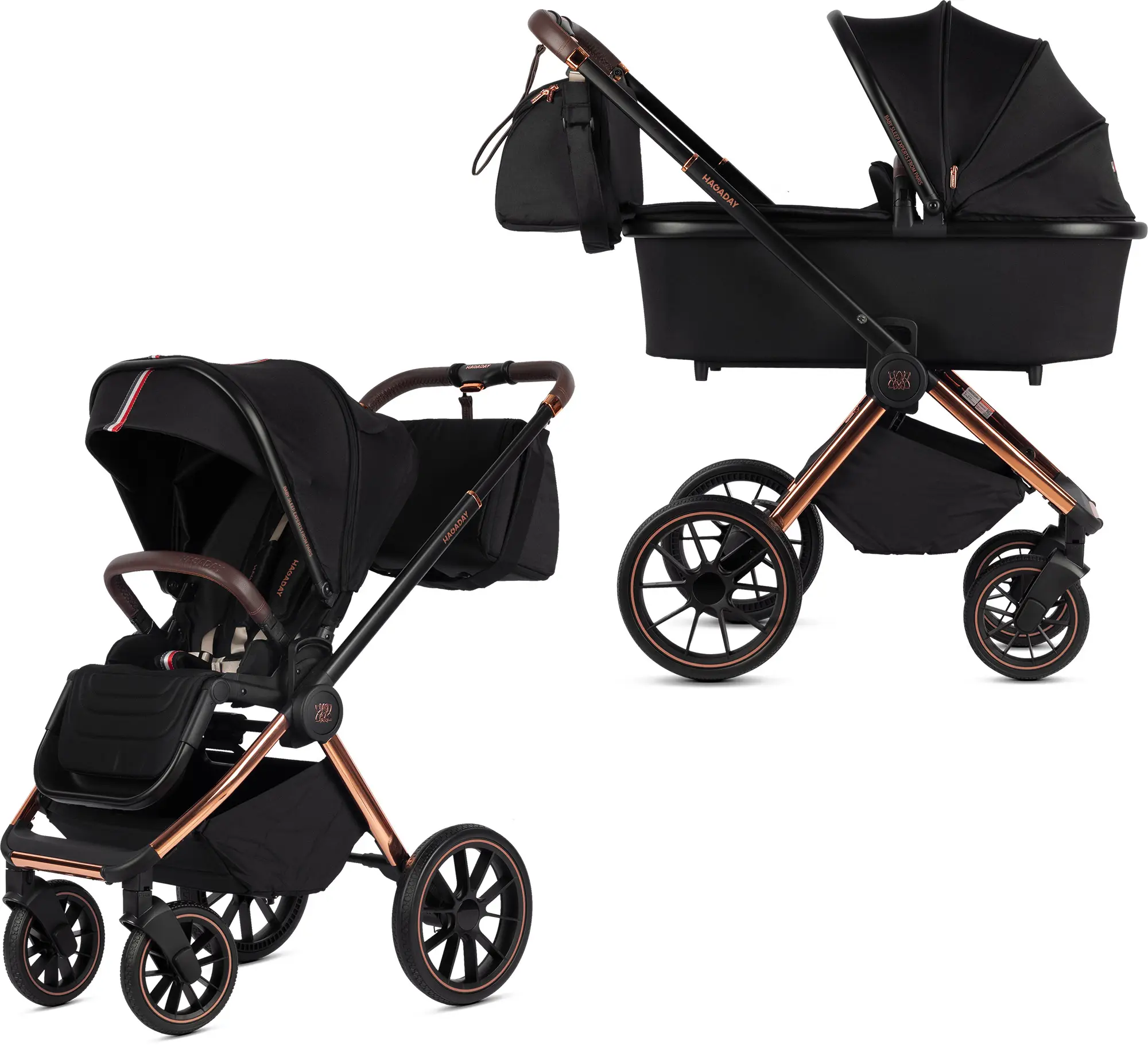 Коляска Hagaday (2 в 1) Black