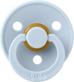 Фотография товара Пустышка латексная Bibs Colour Symmetrical, Baby Blue, от 6 месяцев