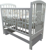 Фотография товара Кроватка Incanto Hugge, ящик, а/стен, универсальный маятник, белая