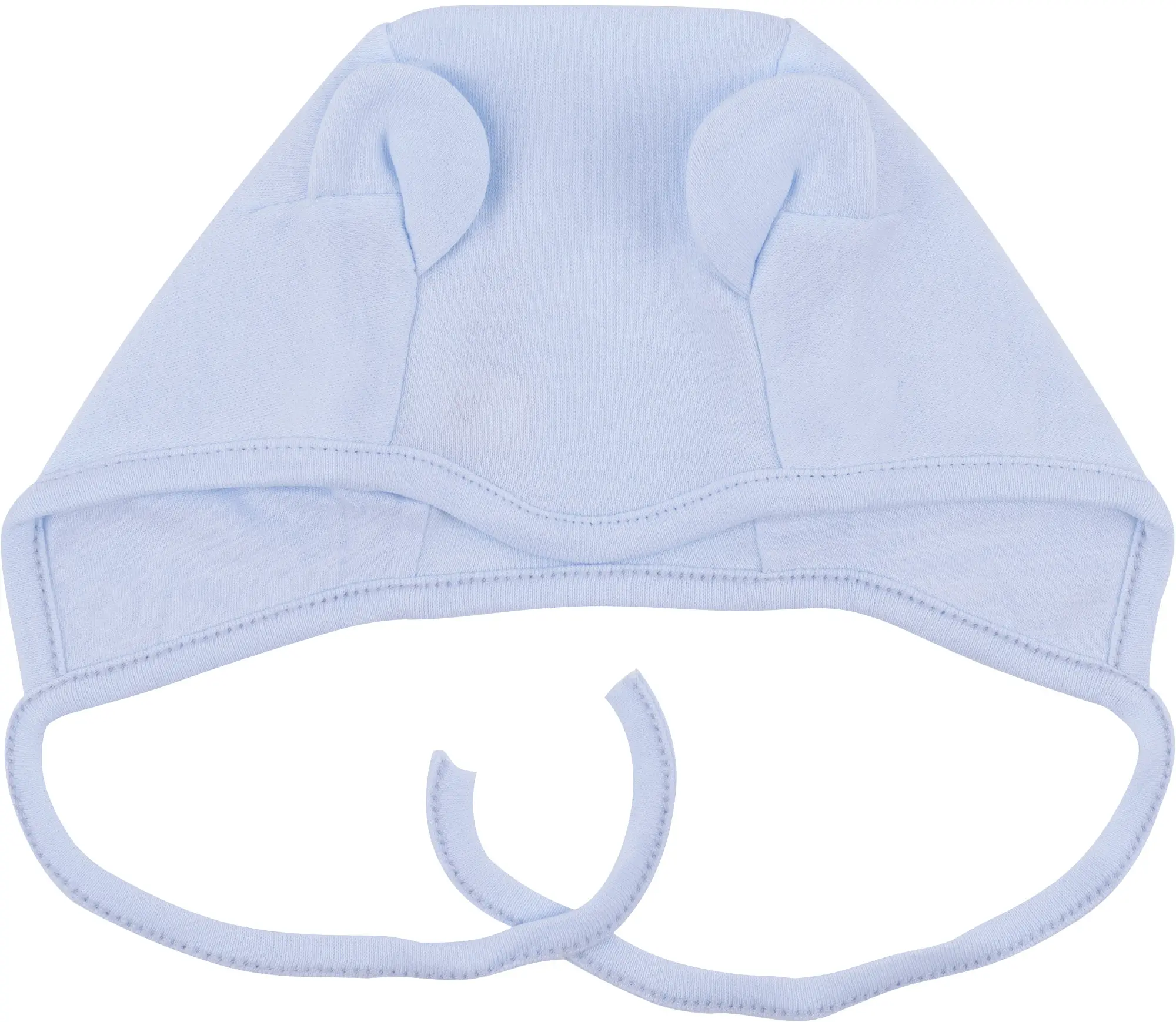 Чепчик с ушками Little Star  Мишка голубой 40 см