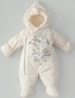 Фотография товара Комбинезон "Акварель.Собачки" KiDi kids демисезонный, молоко, р.18