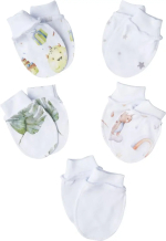 Фотография товара Антицарапки Little Sta, р. 56, 5 пар, интерлок, белые, №9, для мальчиков