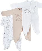 Фотография товара Набор комбинезонов Luxury Baby Зайчата, р. 62, 3 штуки