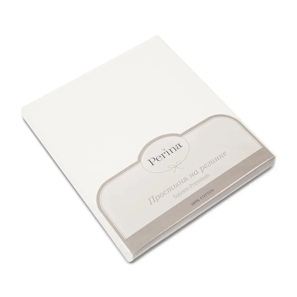 Простыня Semi-oval на резинке детская Perina жемчужно-серая