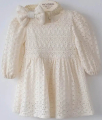 Фотография товара Платье с длинным рукавом Наследник Выжанова, повязка в подарок, цвет натуральный, р. 12-18 мес