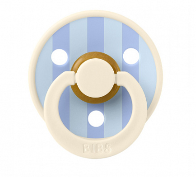 Фотография товара Пустышка латексная BIBS Studio Colour - Block - Ivory Dusty Blue, 0+ мес.
