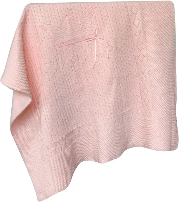 Плед двойная вязка Little Star Princess розовый 84х80 см