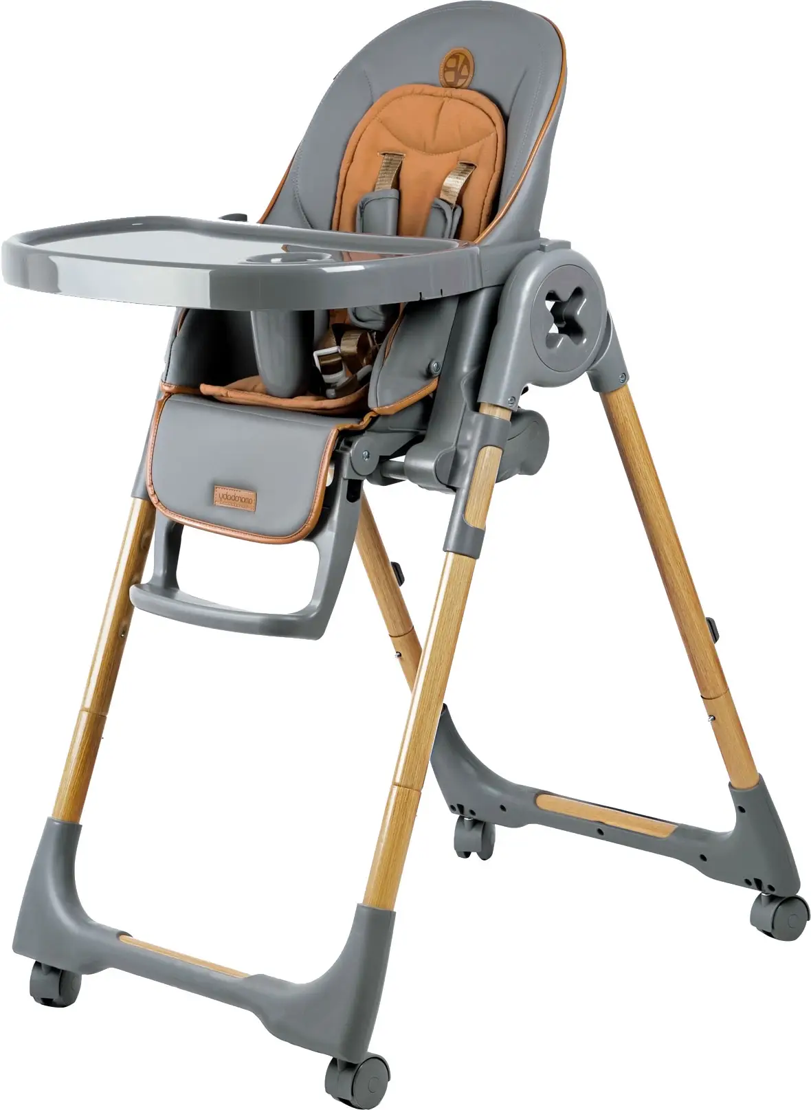 Детский стульчик для кормления Amarobaby, Elegant, серый