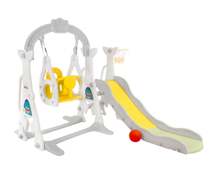 Фотография товара PITUSO Горка-Комплекс Shark (горка,качели,баскет.кольцо) White/Белый,164*144*118h
