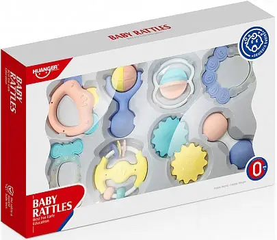Игрушка Забавные погремушки, прорезыватели, Huanger, 8 штук, пастель