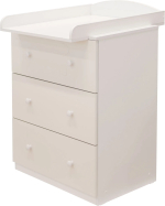 Комод детский Островок уюта Слоненок съёмный пеленальный стол, белый