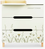 Комод с пеленальным столом FIOKI, шалфей, арт 91036 Комод с пеленальным столом FIOKI, шалфей, арт 91036