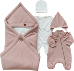 Фотография товара Комплект Bunnyphant на выписку, футер, пудра