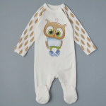 Фотография товара Комбинезон-асим на кнопках Little Star Совенок крем 46